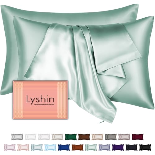 Mulberry Silk Pillow Cases 2 Pack Queen Size 20x30 Inches with Hidden Zipper, Ultra Smooth and Soft Breathable Cooling Silk Satin Pillowcase Set of 2, Better for Hair and Skin, Gifts for Women Men