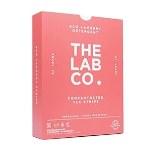 The Lab Co. Laundry Detergent Strips Sheets Eco Ultra-Concentrated Non-Bio Energising Fragrance Cuban Grapefruit for…