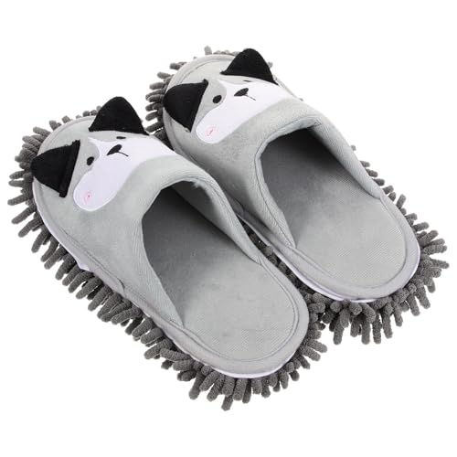 Pantoufles à serpillière réutilisables et chausson balai en microfibre lavable