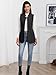 IDEALSANXUN Wool Long Vest for Women Sleeveless Blazer 2025 Fall Winter Jackets Trendy Open Front Cardigan Trench Coat Outerwear, Black, XXL