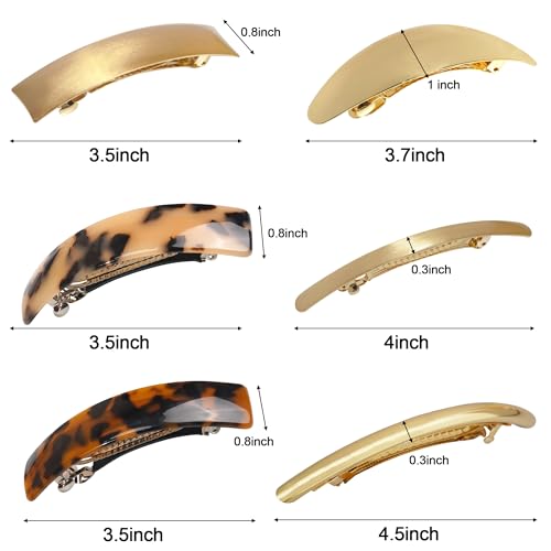 Pinzas de cabello metálicas doradas Ayesha miniatura 6