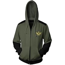 Link Hoodie Cosplay Costume Zipper Jacket Novelty Sweatshirt