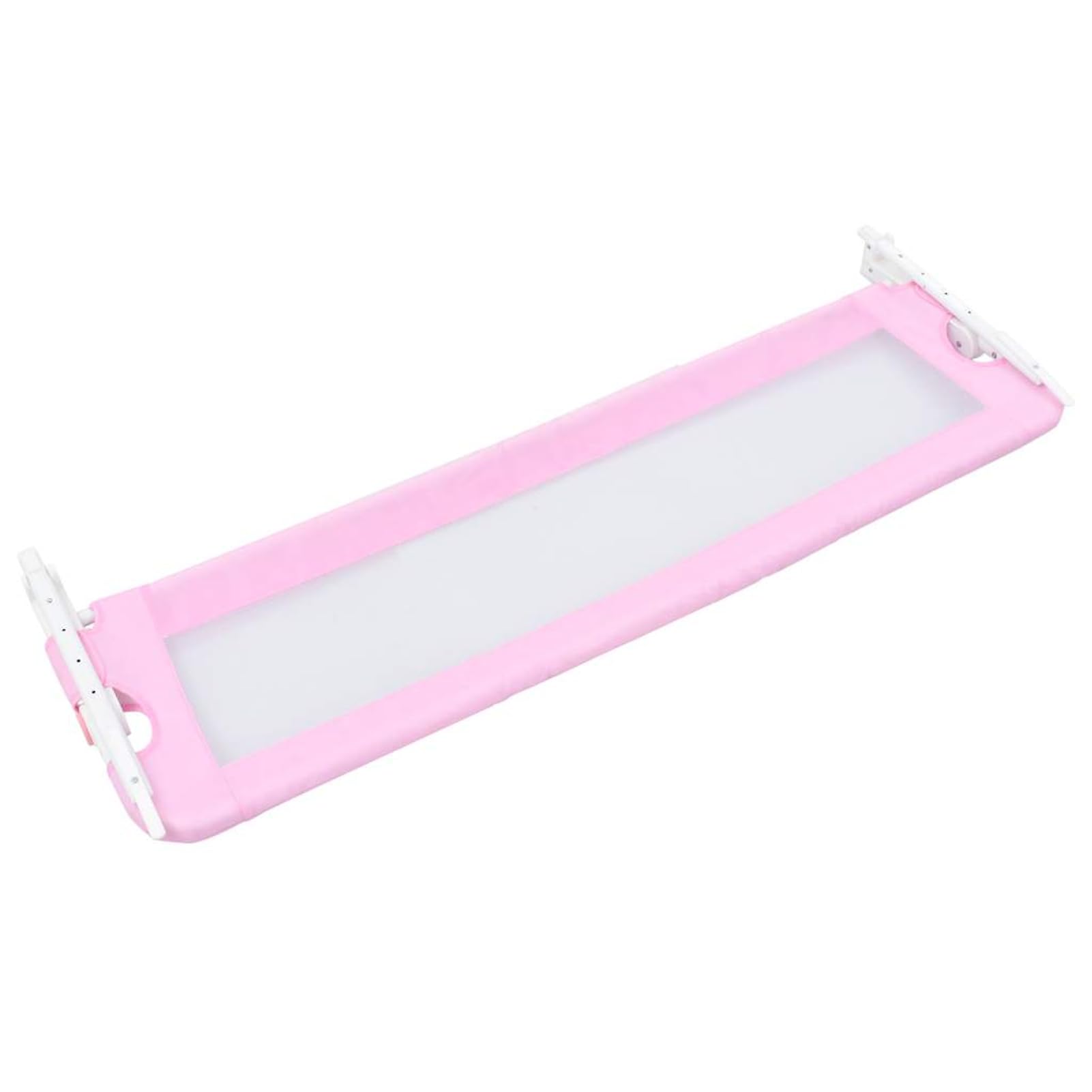 Homgoday Sicherheitsbettgitter für Kleinkinder, klappbares Bettschutzgitter aus Polyester und Metall, Rosa, 120x40,5x42 cm, für Matratzen 10-20 cm, geeignet für Kinder 18 Monate bis 5 Jahre 10170