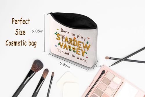 JNIAP Video Game Gifts Valley Game Inspired Cosmetic Bag Farming Country Adventure Gaming Gift (Born to Play Star-dew Bag)2