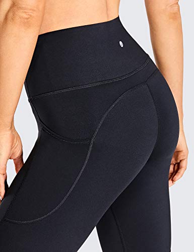 CRZ YOGA Women's Naked Feeling Long Biker Shorts - 10'' High Waisted Workout Gym Running Spandex Shorts Side Pockets4