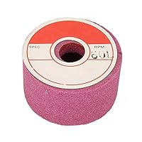 Schleifscheibe, Zwei Arten von Korund-Schleifscheiben, Zweifarbiger Keramik-Korund-Becher, 75 X 40 X 20 Mm, Körnung 46/120, Flachschleifscheiben (Chromkorund 120# (rot))