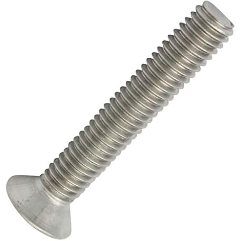 D2D | VPE: 4 Stück - Senkschrauben Größe M6 x 20 mm mit Vollgewinde und TX - ISO 14581 / DIN 965 aus Edelstahl A2 V2A - Senkkopfschrauben Cover