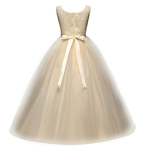 Flower Girl Kid Princess Long Pageant Formal Wedding Bridesmaid Party Maxi Dress2