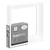 Premium Hardwood Construction: Ampersand’s exclusive wider base and deeper rabbet position the artwork securely to protect the face and corners. Pre-drilled countersunk holes ensure the frame hangs flush against the wall. Gallery Floating Effect: A s...