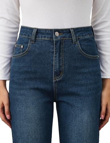 AMPOSH Women’s High-Rise Straight Leg Jeans - Comfortable Stretch Denim Classic Fit Casual & Work Pants3
