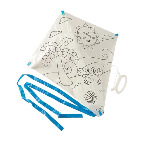 Fun Express Color Your Own Beach Themed Kites - Crafts for Kids and Fun Home Activities - VBS Vacation Bible School Supplies/Decor