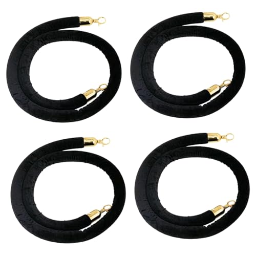 MagiDeal 4x corde de poteau en velours 150cm/59 pouces, cordes de poteau légères et robustes, corde de barrière de file d'attente épaisse pour les lignes...