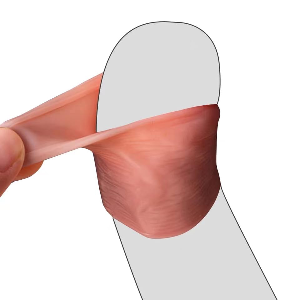 Penis Foreskin Sleeve Silicone Cock Sleeve Extension Sheath Penis Ring Stretcher Glans Penis Sleeve for Enlarge Thicken Dildo Penis Sleeve, Adult Male Sex Toys for Men Couples