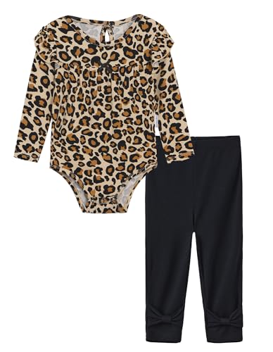 Baby Girls Clothes Set Long Sleeve Bodysuit with Pants Newborn Outfits Viscose from Bamboo Clothing Outfit