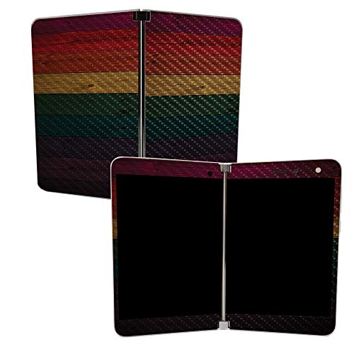 Image of MIGHTY SKINS MightySkins Carbon Fiber Skin for Microsoft Surface Duo - Wood Style | Protective, Durable Textured Carbon Fiber Finish | Easy to Apply, Remove, and Change Styles | Made in The USA