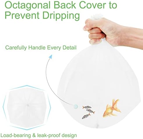 Biodegradable Trash bags 120PCS, Aievrgad 5L/1.2Gallon small Garbage bags/ For Countertop Bin. Bin Liner/Trash/rubbish Bags, 100% Recycled,Tough, degradable, Compost Bags for kitchen/household-white