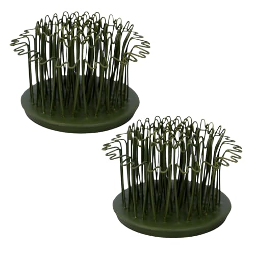 Floral Genius Set of 2-3" Original Blue Ribbon Metal Round Hairpin Holder | Flower Frog Kenzan for Fresh, Dried, & Artifical Flowers | Flexible, Rust-Free Brass Pins for Easy Arranging | USA Made