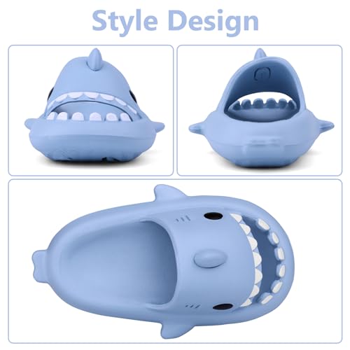 Kids Shark Cloud Slides | Toddler Boys Girls Shower Slippers | Boys Girls Cute Cartoon Fish Flip Flops | Beach Pool Home Sandals | Quick Dry Non-Slip2