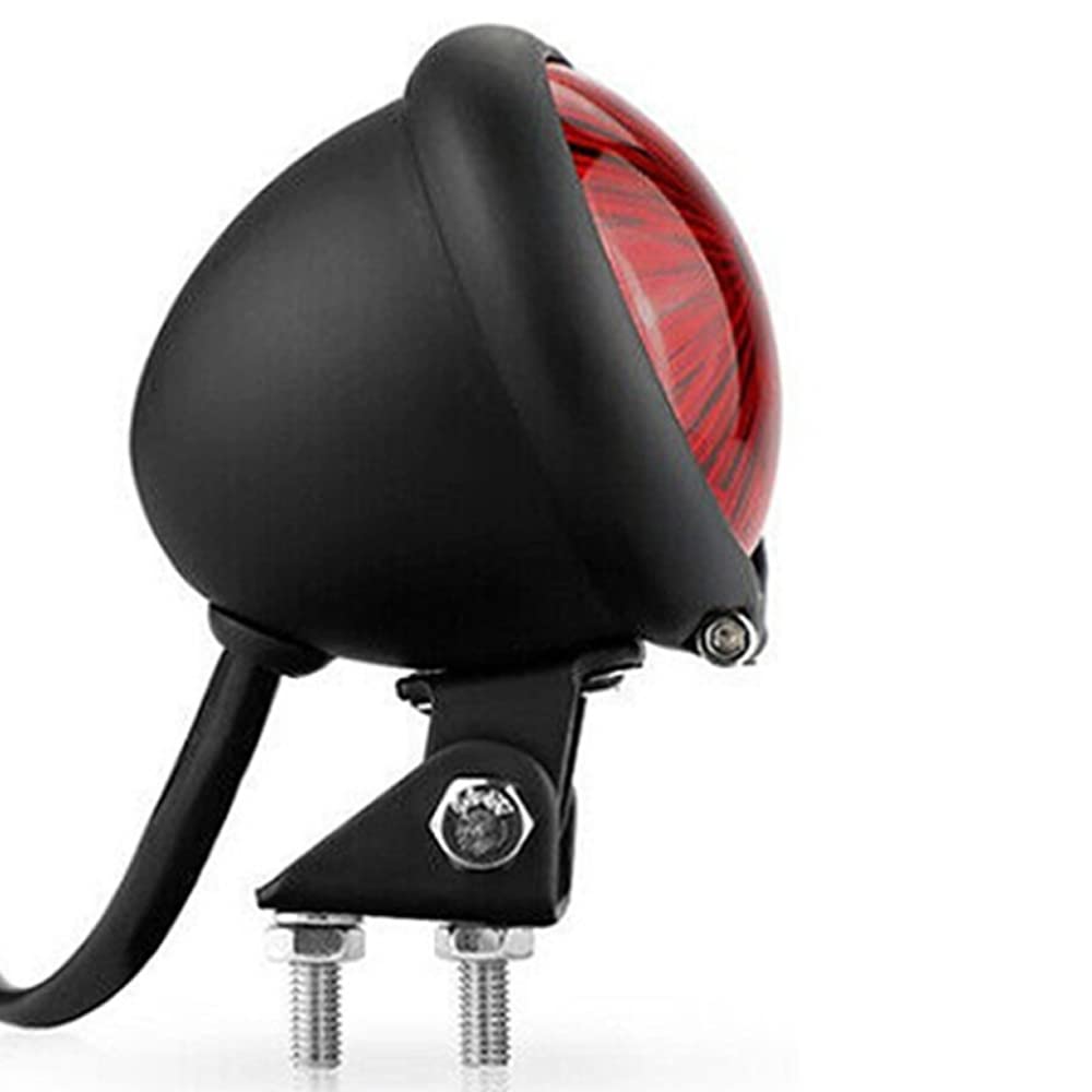 TOTMOX 12V Tylne światło LED motocyklowe Czarne metalowe tylne światło hamulcowe do Harley Chopper Bobber Cafe Racer wodoodporne