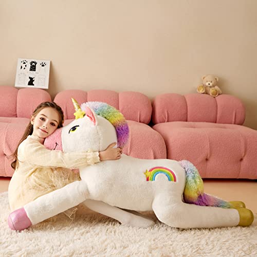 Tumyay 7736511 Giant Unicorn Stuffed Animal Plush Soft Toy,51 Inch Large Unicorn Toys Jumbo Cute Big Size Huge Plushy Fluffy Plushie,Birthday Gifts thumb #3