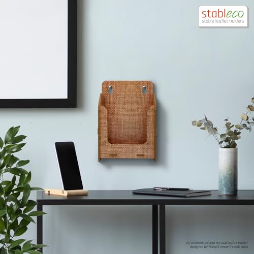 Stableco 1x Porta brochure ecologico da parete DIN...