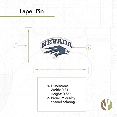 Image of Desert Cactus University of Nevada Lapel Pin NEV Wolf Pack Made of Metal for Formal Wear, Bag and Hat Jewelry, and Tie Tack (Pin A)