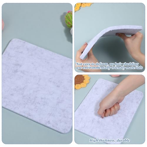 TIESOME Needle Felting Pad, 8×10 Inch Grey Hick Needle Felting Mat Portable Felted Ironing Board for Any Wool Felting Supplies Sewing