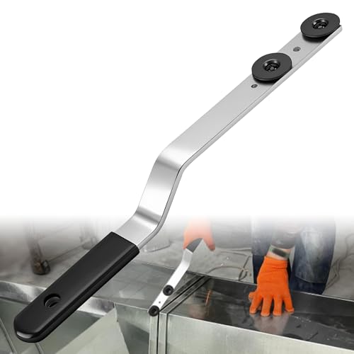 FENXDN 89565 Duct Stretcher Tool, 16" Metal Duct Sheet Tool with Offset Handle & Securely Sliding Washers, Duct Pulling Tool for HVAC Ductwork Alignment