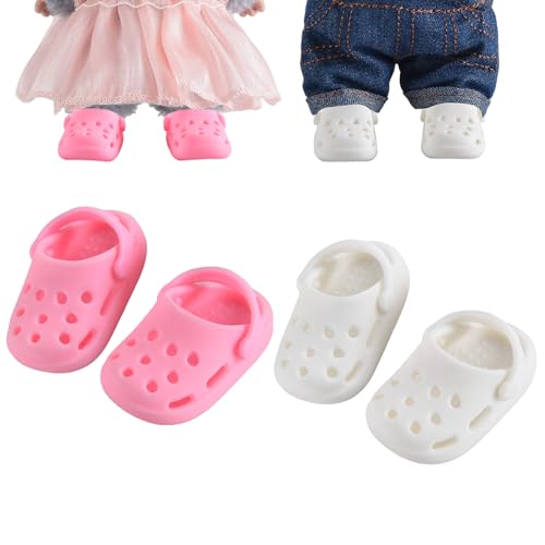Cute Doll Shoes for Labubu 2-Pair of Clog Shoes