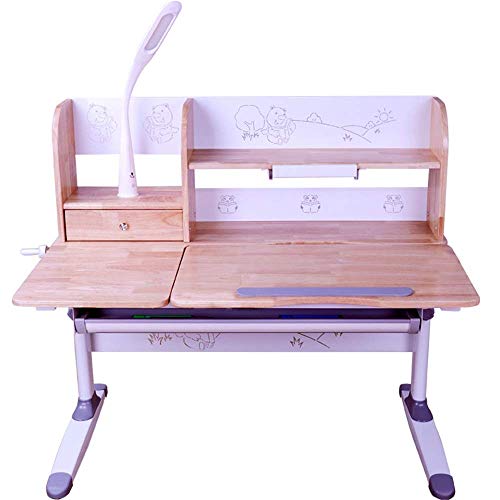 Kinder Schreibtisch Set Verstellbar - Mit Stuhl & Schublade Rosa