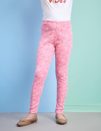 Image of Amazon Brand - Symbol Girl's Cotton Ribbed Stretchable Leggings | Ankle Length | Aged 2-14 Years