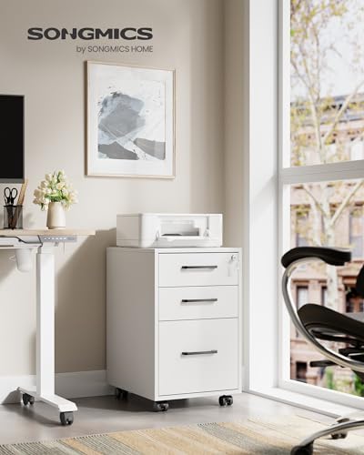 Image of SONGMICS File Cabinet with Lock, 17.7 x 14.4 x 23.6 Inches
