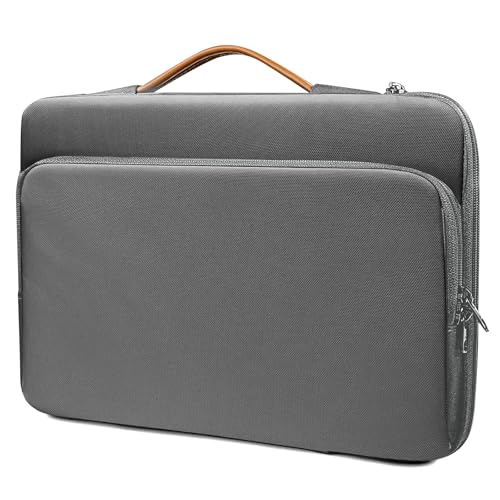 NIMOSA Maletín Portátil 15,6 Pulgadas con Protección Total Air Cushion Funda Impermeable Bolsa para notebook, Ideal para Profesionales y Viaje, Compatible con MacBook -Gris.