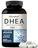 Pure DHEA (100mg Max Strength, 200 Capsules), Powerfully Supports Energy Level, Healthy Metabolism and Libido Function for Men & Women, Non-GMO and Made in U.S