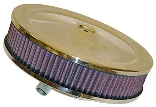 Filtre à air rond K&N 5-1/8 Flg 9 Od 3-3/8 Hw Vent pour montage moteur