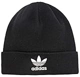 adidas Originals Men's Trefoil Knit Beanie, Black, ONE SIZE