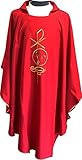 Chasuble brodée | Chasuble en six couleurs(rouge), blanc, M