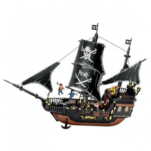 Image of SKY LINE OCEAN Pirate Ship Building Blocks - with Miniature Characters || 6 Months Structural Warranty || (621+ Pcs)