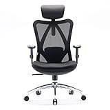 SIHOO Chaise de Bureau Ergonomique, Fauteuil de Bureau avec Support Lombaire, App