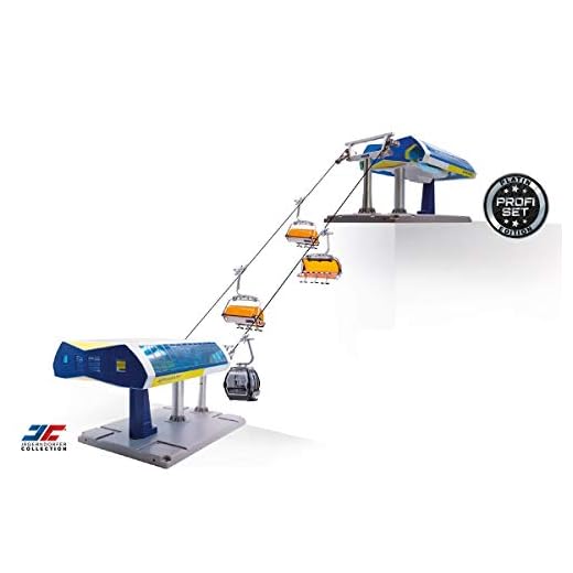 Jaegerndorfer JaegerndorferJC84493 Electric Cableway Gipfelbahn Profiset, 1:32 Scale, Blue/Grey, Multi-Color