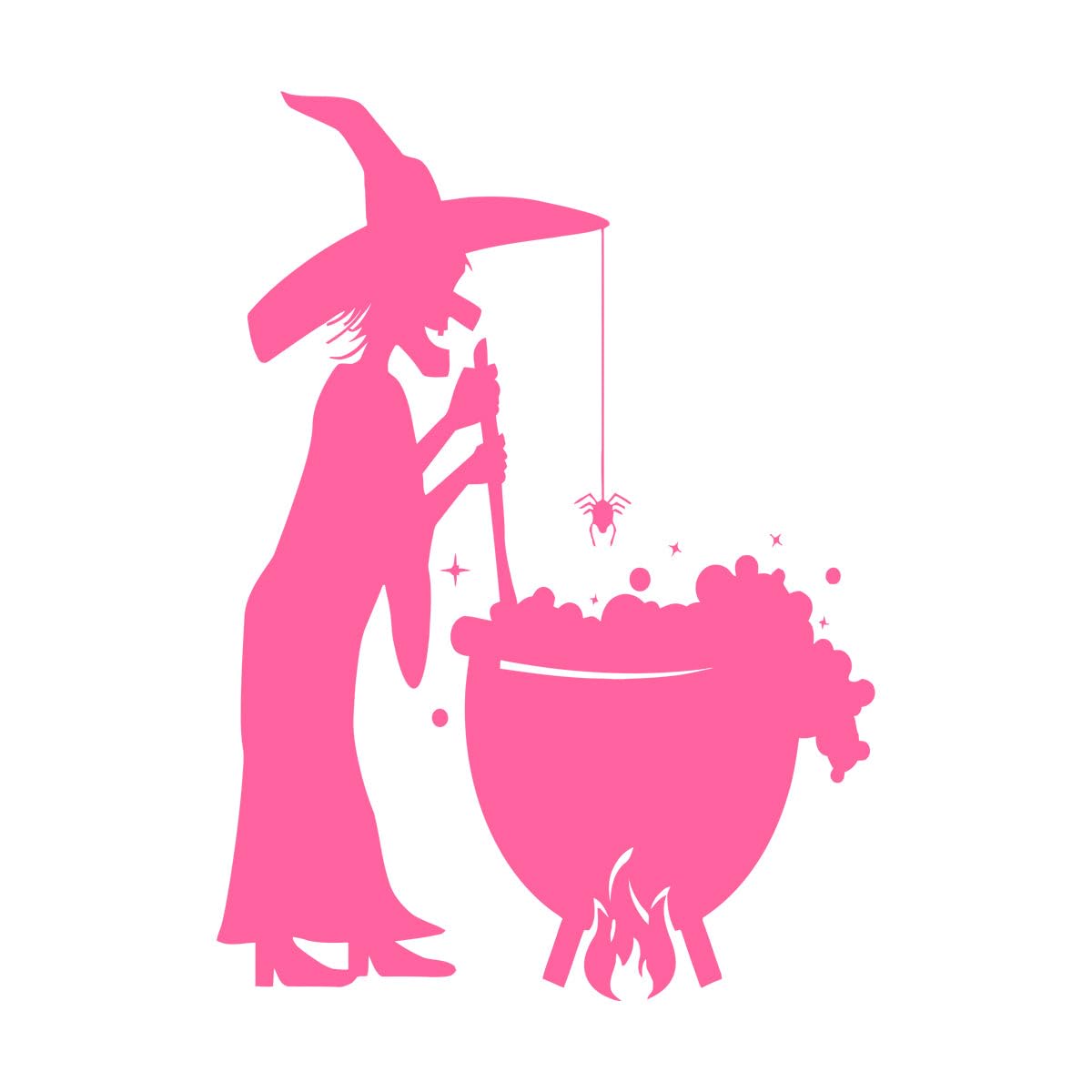 Halloween Creative Sorceress wall Decal Removeable Vinyl Wall Sticker DIY Window Door Decals Home Decoration Accessories Large - 48x67cm