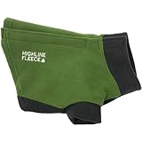 DOGGIE DESIGN Highline Fleece Dog Coat Two Tone Green (Size 16)
