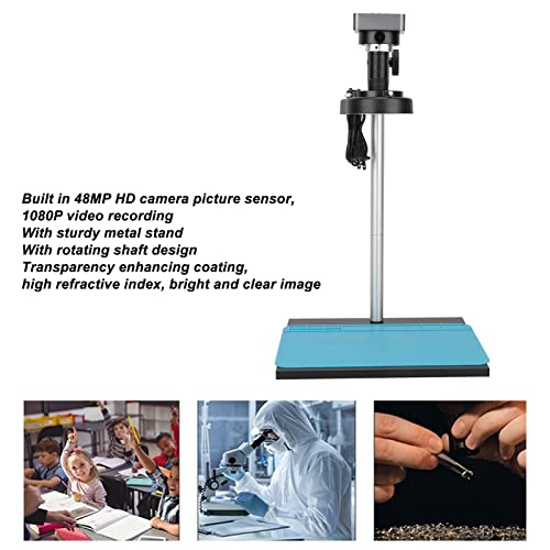 Microscope Camera Led Riing Light Video Recording 150X Lens Microscope Camera Kit 48Mp Image 1080P #TOP3