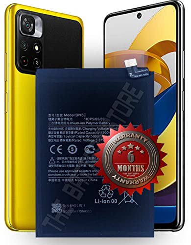 Image of THE BATTERY STORE Original Battery for Xiaomi Poco M4 Pro (BN5C) 5000mAh Battery with 6 Month WARRENTY l (for MI BN5C)