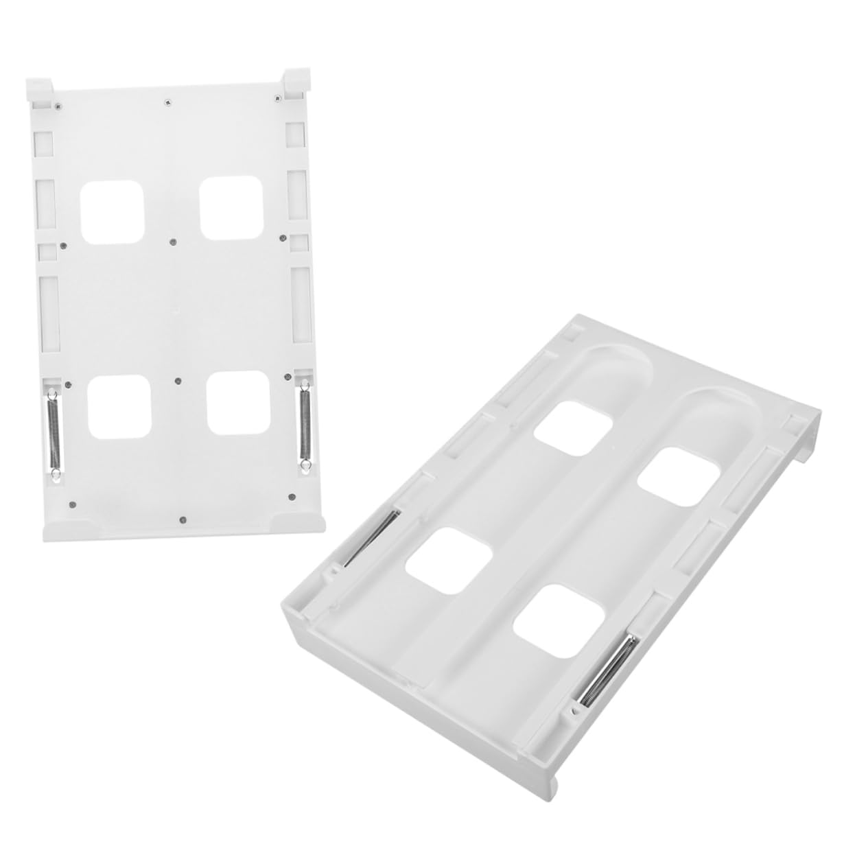 Housoutil 2pcs Drink Organizer for Fridge Double Row Can Holder for Diameter Soda Beer Beverage Cans Storage Rack for Easy Access Kitchen Cabinets Pantry