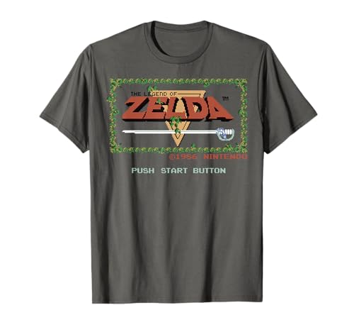Nintendo Legend of Zelda Classic NES Title Screen T-Shirt
