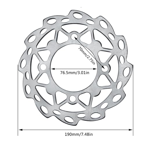image for HOLATO 190mm 7.48'' Rear Brake Disc Rotor Plate for 50cc 70cc 90cc 110