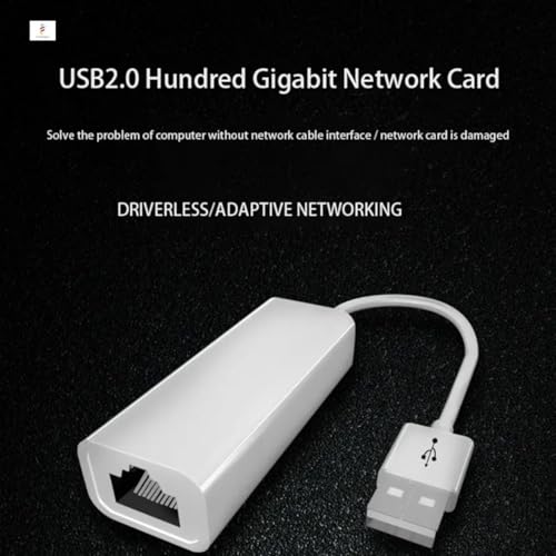 Image of USB 2.0 to LAN Adapter | 10 /100 Mbps Ethernet Network Adapter | RJ45 Plug & Play | Compatible with Windows 11, Mac OS, Linux | USB to Ethernet Converter