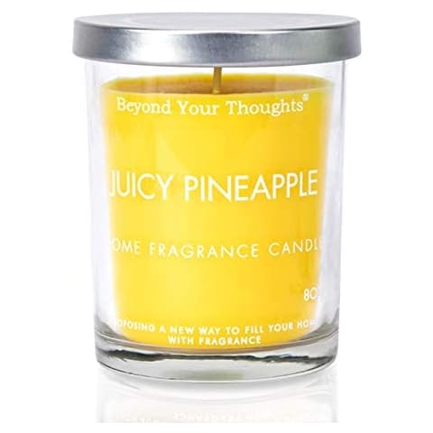 Pineapple Scented Candles Gifts 8oz -50 Hour Burn Time Natural Aromatherapy Wax Mixed Popular Long Lasting Fragrances Pineapple Cover