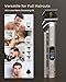 VGRPRO Hair Clippers & Trimmers Set for Men Professional, Waterproof Electric Razor Foil Shaver for Men Face Beard, Cordless for Hair Cutting, 4-Speed Setting, LED Battery Display, Home Use (Silver)